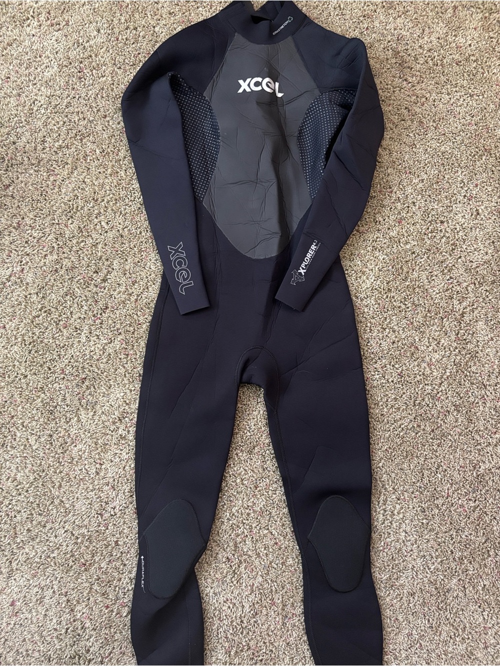 XCEL Xplorer 4/3mm Black Wetsuit Fullsuit Womenβs Size 6T Tall Back Zip